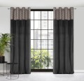 ZASŁONA GOTOWA D91 AGNES 140 X 250 CM CZARNY