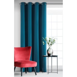 Zasłona gładka 140x250 EuroFirany MIRONA C.NIEBIESKI