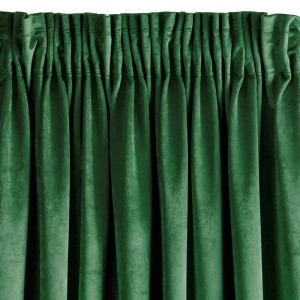 Zasłona designerska 140x270 velvet welur na taśmie C.ZIELONY