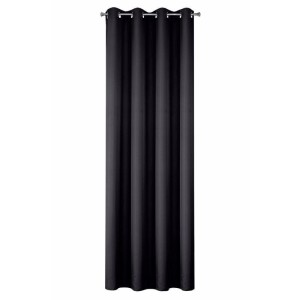 Zasłona gotowa na przelotkach 140x250 gładka Adore czarny