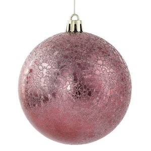 Bombka OZDOBY CHOINKOWE EUROFIRANY 8cm 4a różowy/czerwony