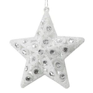 Gwiazdka Ozdoby CHOINKOWE EUROFIRANY 63a biały