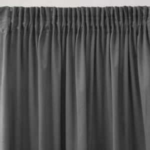 Zasłona velvet 140x270 na taśmie Pierre Cardin stal
