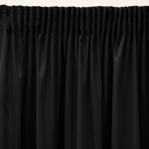 Zasłona velvet 140x270 na taśmie Pierre Cardin czarny