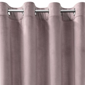 D91 Zasłona welurowa na przelotkach 140x250 Rosa puder