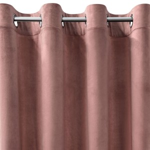 D91 Zasłona welurowa na przelotkach 140x250 Rosa c.róż