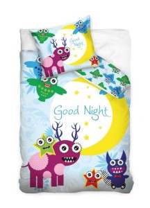 Pościel 160x200 Good night reniferek sówki
