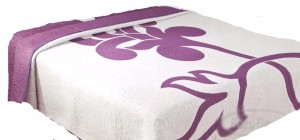 Narzuta dwustronna 170x210 Eurofirany 59 krem +fiolet