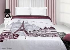Narzuta dwustronna 220x240 Eurofirany France bordo