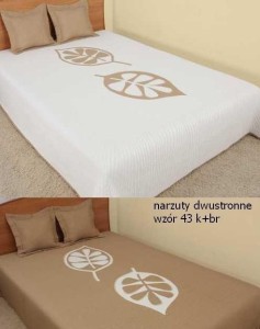 Narzuta dwustronna 220x240 Eurofirany 43 beż+krem