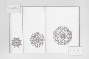 Komplet ręczników 3szt Eurofirany Mandala b+graf