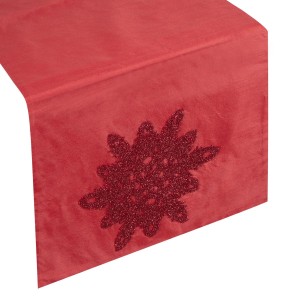 Bieżnik świąteczny EuroFirany 40x140 Snow czerwony