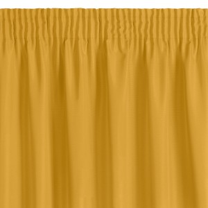 Matowa zasłona na taśmie 140x270 musztardowa gładka