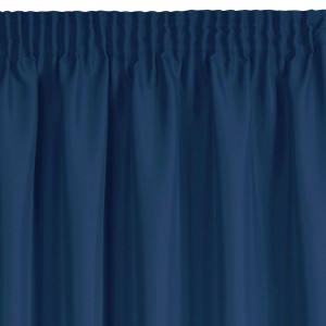 Matowa zasłona na taśmie 140x270 granatowa gładka