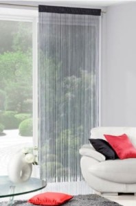 Firana sznurki 90x250 EuroFirany lawendowy