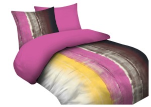 Pościel bawełniana 160x200 Prestige brąz róż żółty