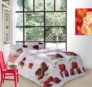 Pościel satynowa 160x200 Valentini Chocolate