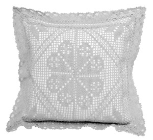 Poszewka szydełko 40x40 Jagna 13621 biały
