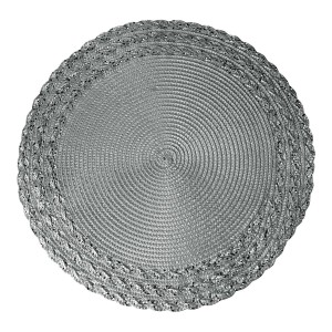 Podkładka glamour Eurofirany 38cm Mandy stal