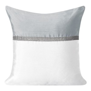 Poszewka 40x40 Tiara1 Eurofirany sreb+biały