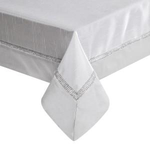Bieżnik glamour EuroFirany 40x180 TIARA2 biały