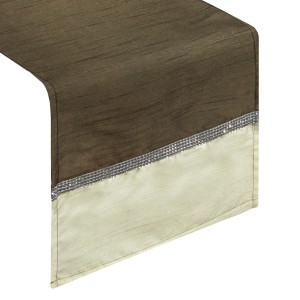 Bieżnik glamour EuroFirany 40x140 TIARA2 k+brąz