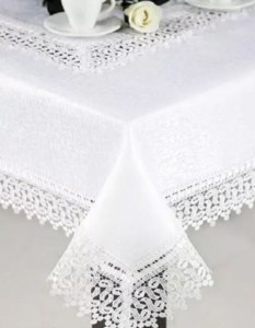 Obrus z gipiurą 150x300 Eurofirany 70400 kremowy