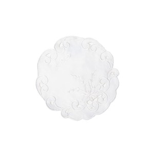 Serwetka 40cm biała haftowana Pola 2703