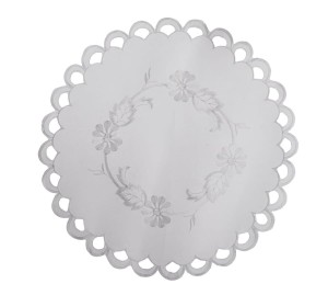 Serwetka 40cm biała haftowana Fiona 6311