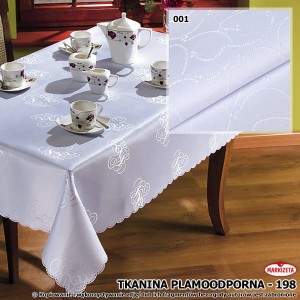 Obrus plamoodporny 150x280 Markizeta biały