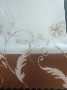 Obrus odpasowany 140x220 krem z brązem