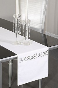 Bieżnik glamour 33x180 Eurofirany Blink biały