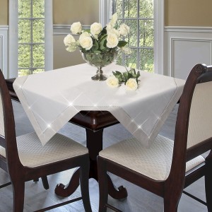 Obrus 150x260 cyrkonie EuroFirany Elegante beż