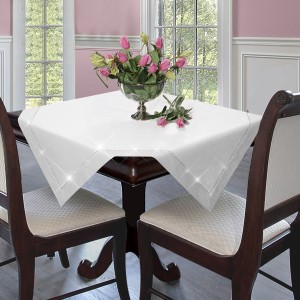 Obrus 160x300 cyrkonie EuroFirany Elegante biały