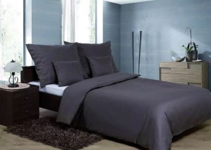 Pościel satynowa GOLD 160x200 grafit