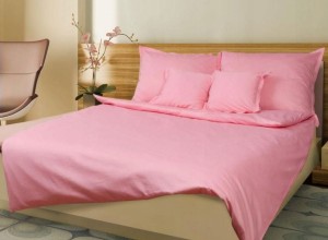 Pościel satynowa GOLD 160x200 różowa