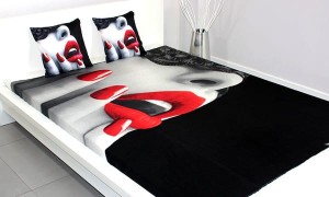 Koc polarowy 150x200 młodzieżowy Kiss