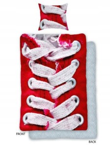 Pościel 160x200 bawełniana trampek czerwony