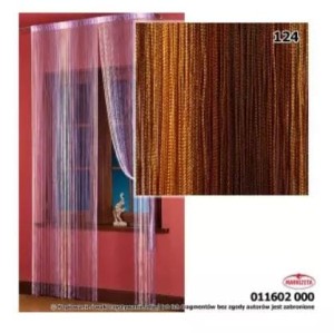 Firana sznurki 160x295 Markizeta brąz/pomarańcz 124