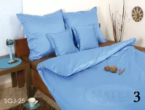 Pościel satynowa GOLD 140x200 błękit