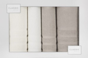 Ręcznik ręczniki komplet 4szt Pop krem+beż