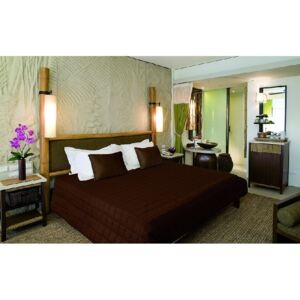 Narzuta 170x210 z mikrofazy satynowej Matex brąz