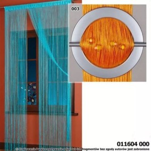 Firana sznurki 145x250 Markizeta z koralikami pomarańcz