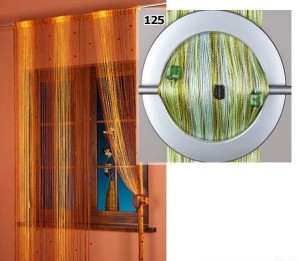 Firana sznurki 145x250 Markizeta z koralikami 125