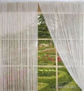 Firana sznurki 90x250 EuroFirany biały