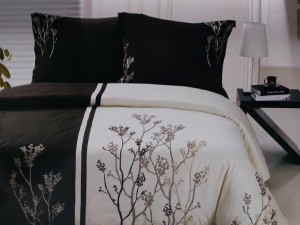 Pościel bawełna 160x200 Eurofirany haft Classic k+brąz