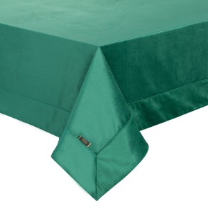 Obrus welurowy 145x260 Eurofirany Velvet c.zielony