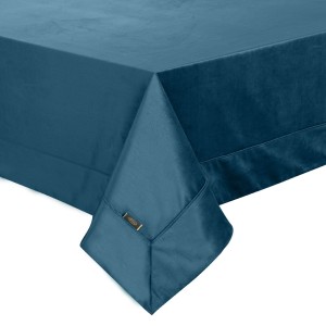 Obrus welurowy 145x260 Eurofirany Velvet granat