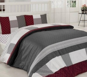 Pościel satynowa 160x200 Valentini Madora bordo