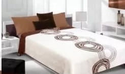 Narzuta na fotel 70x150 Eurofirany Ana krem+brąz